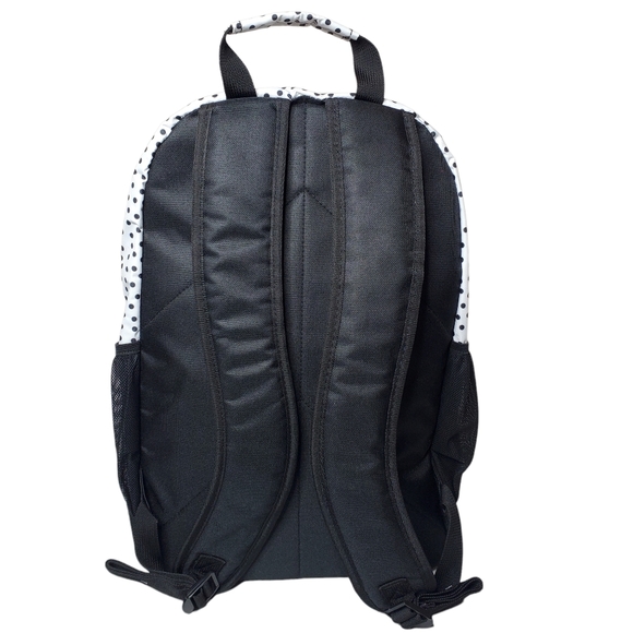 Eastsport 18.5" Rally Sport Black & White Polka Dot Backpack w Tech Pocket NWT - Picture 3 of 14